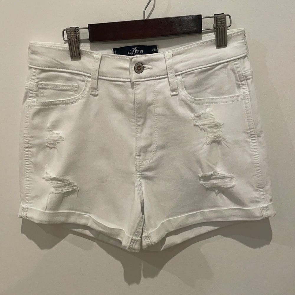 White Hollister denim shorts